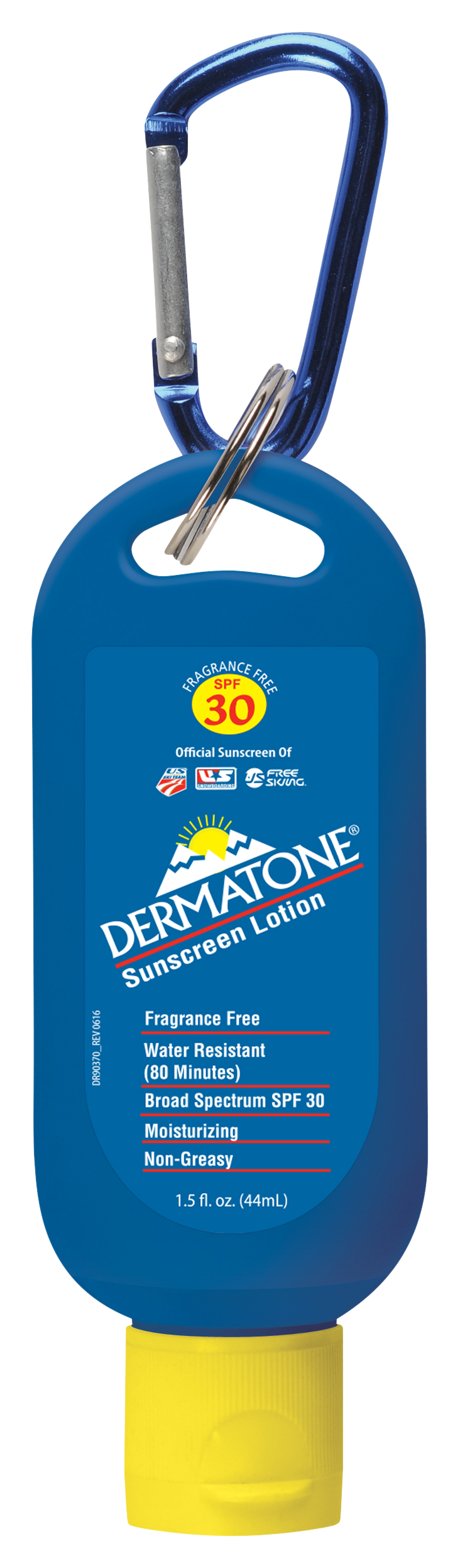 Dermatone Broad Spectrum Sunscreen Lotion Tottle Bottle with Carabiner Clip Cabela's